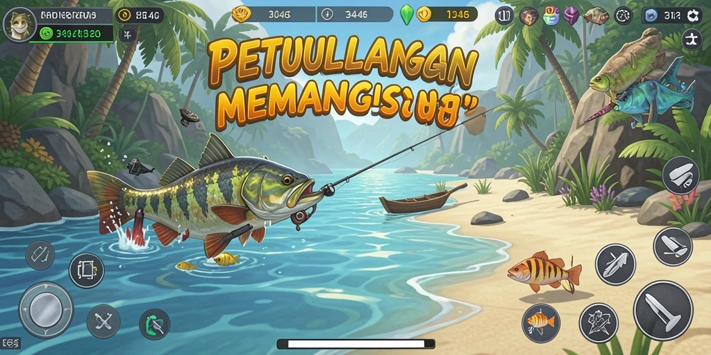 Tampilan menakjubkan dari gameplay pemancingan di 3446.