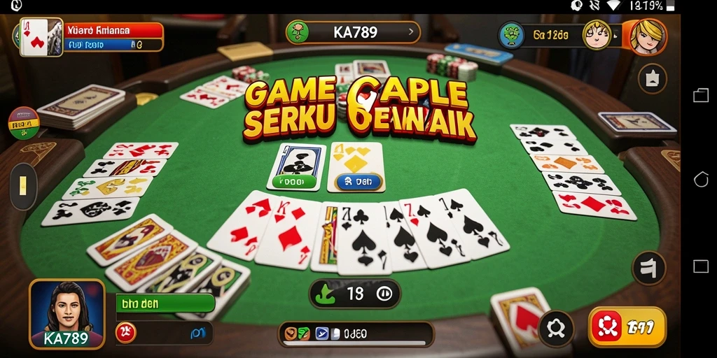 Screenshot KA789 menampilkan gameplay seru saat bermain Gaple.