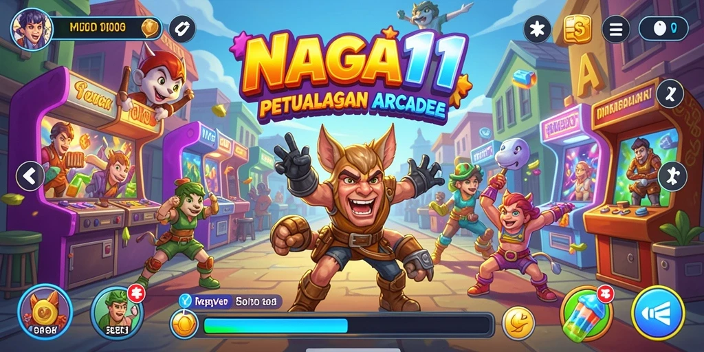 Tampilan gameplay seru di NAGA11 dengan level dan tantangan menantang.