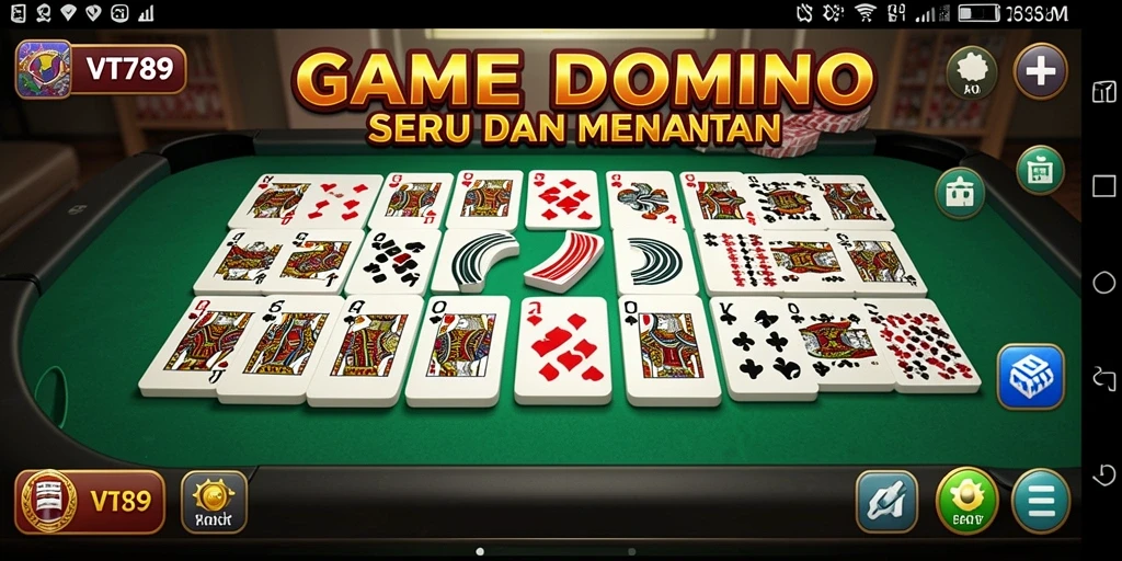 Tampilan gameplay VT789 yang menampilkan suasana seru permainan Domino.